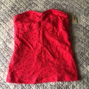 👚 4 for $25 Pink strapless shirt